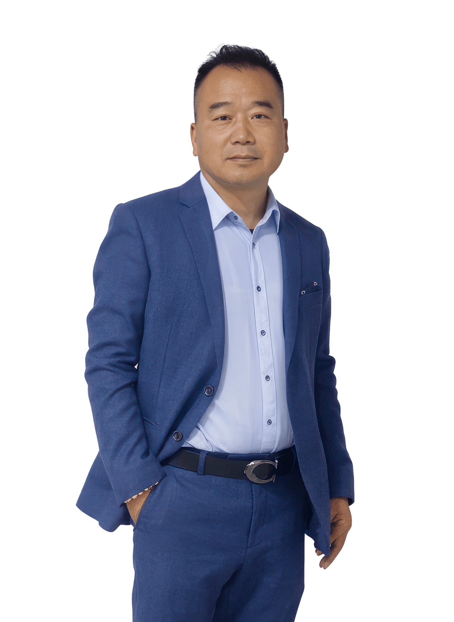 Portrait of Lai Weiping, chairman of Zhanjiang Weida Machinery and technology entrepreneur in natural rubber processing equipment