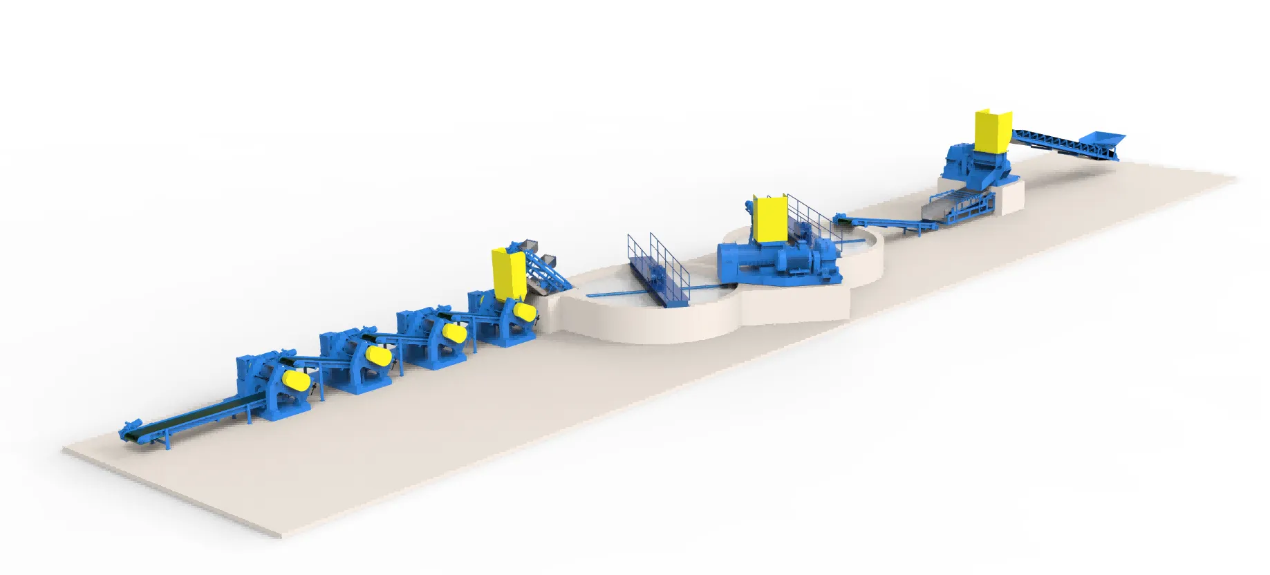 Weida Machinery production line: Crepe Rubber Production Line