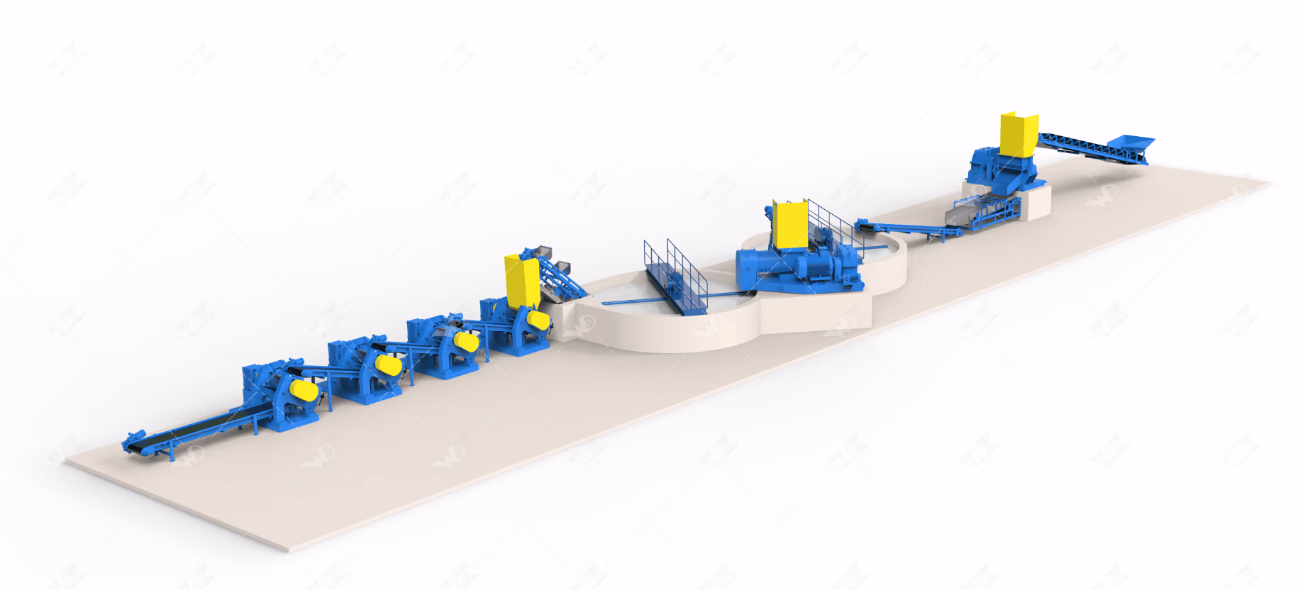 Weida Machinery production line: Crepe Rubber Production Line