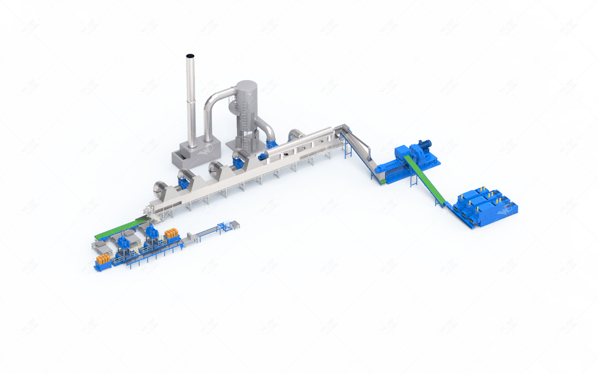 Weida Machinery production line: Compound Rubber Dry Mixing Line