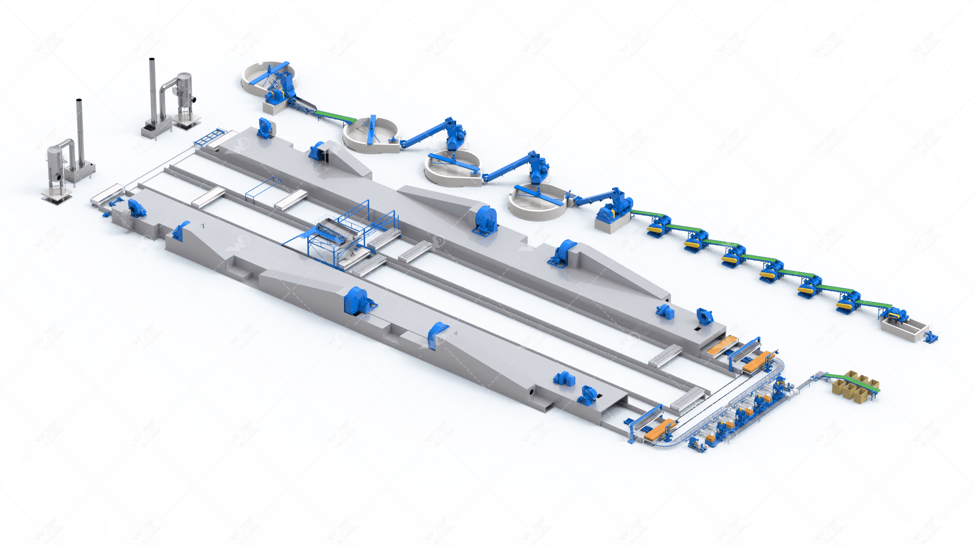 Weida Machinery production line: TSR Standard Rubber Production Line